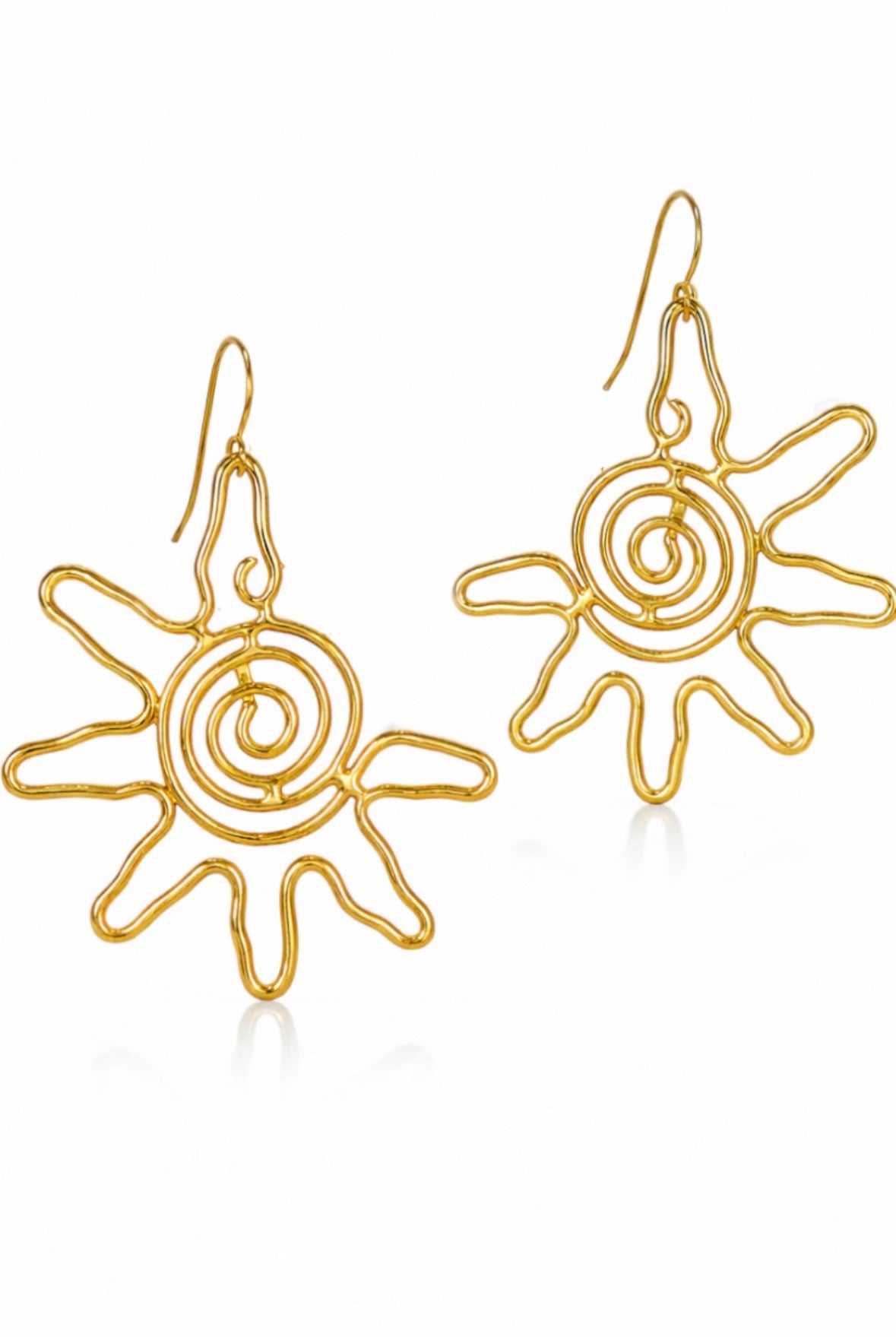 Golden Sun Statement Earrings