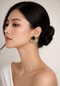 Do Fashion Better golden and black fan earrings