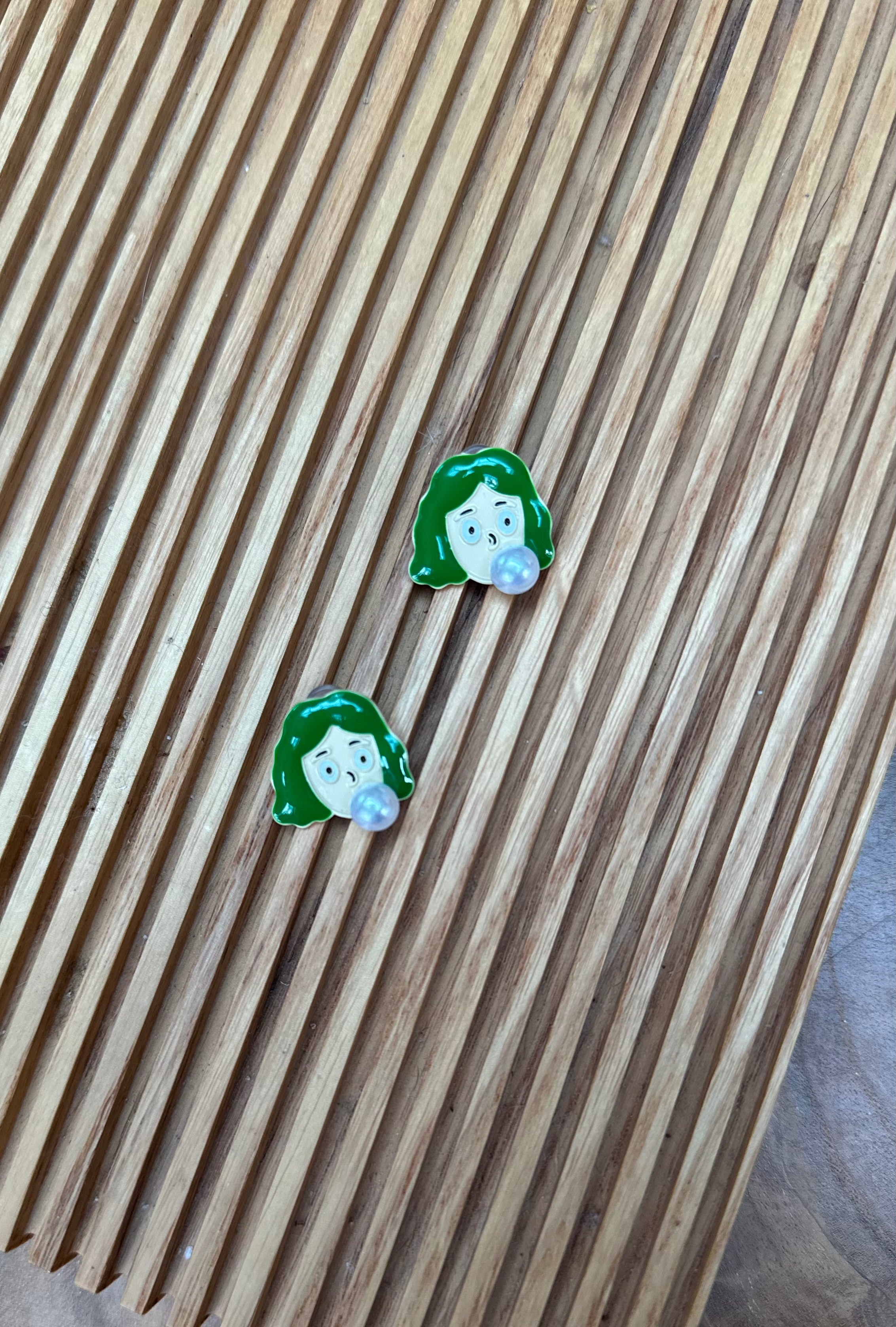 Funky Girl Face Earrings