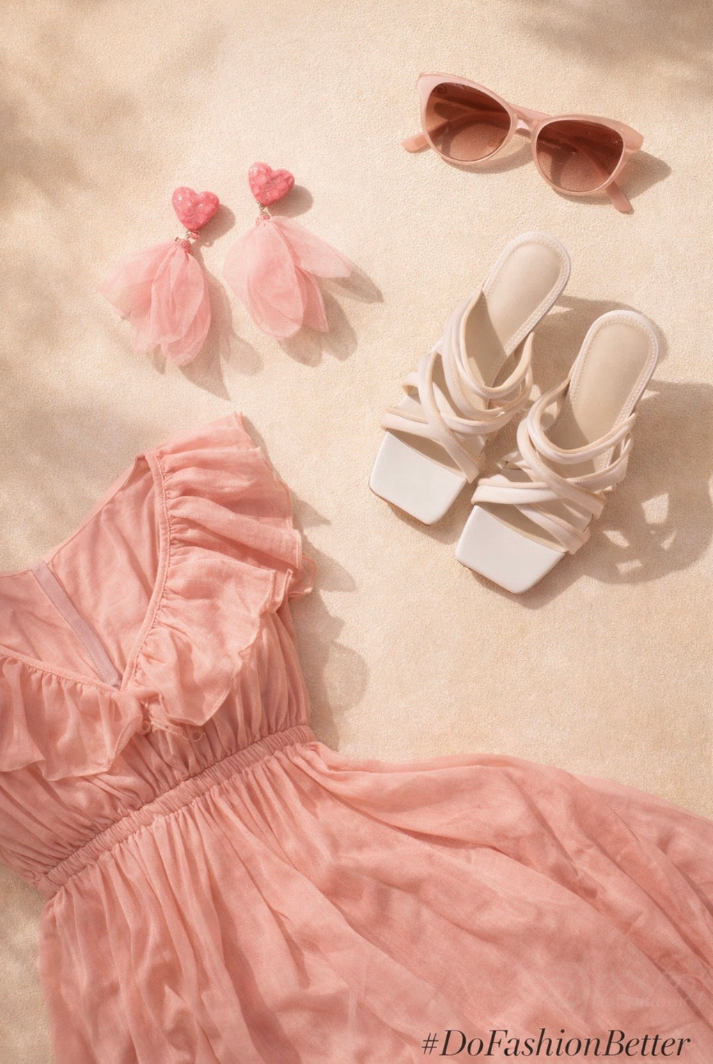 Blush Petal Statement Earrings