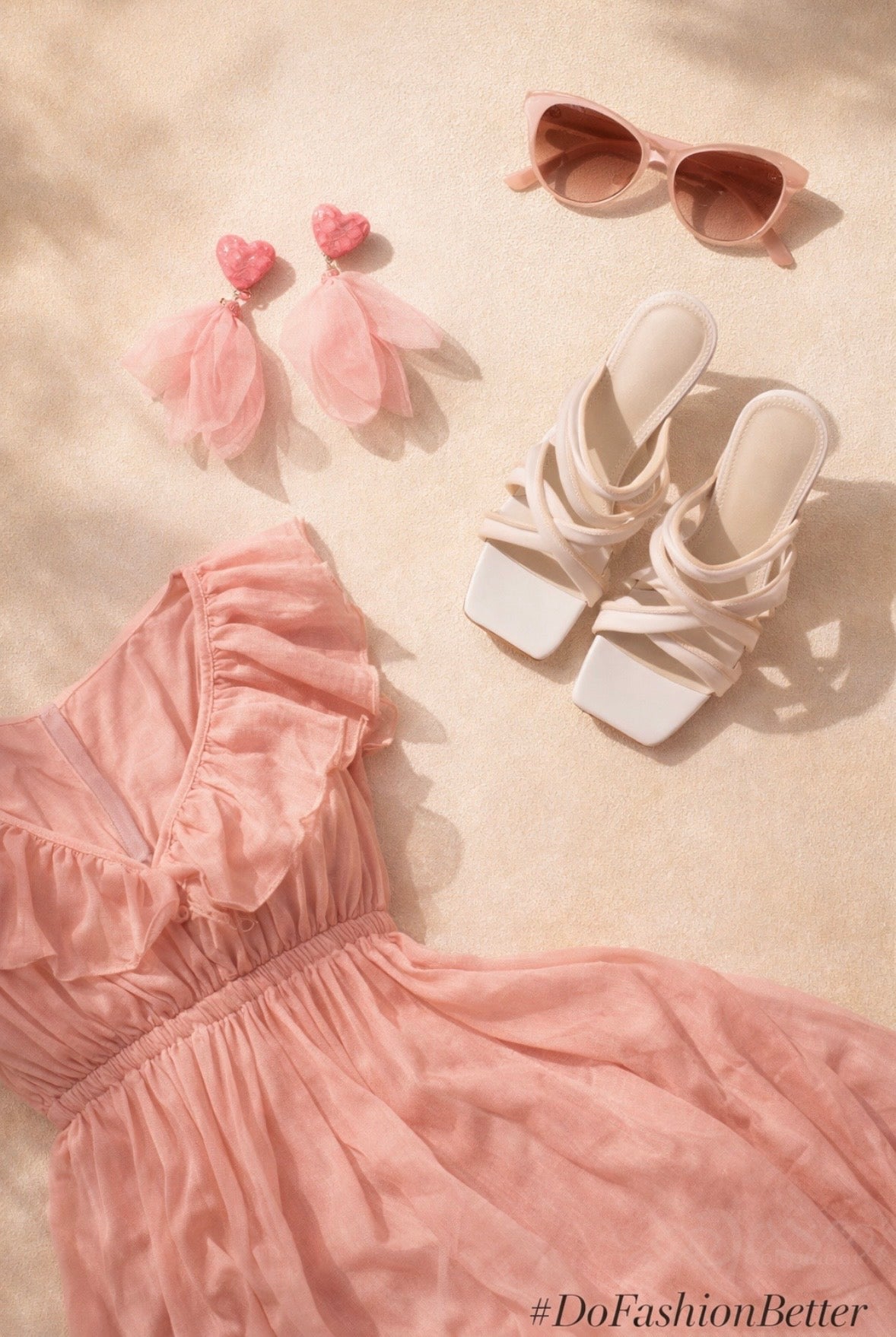Blush Petal Statement Earrings