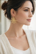Golden Sun Statement Earrings
