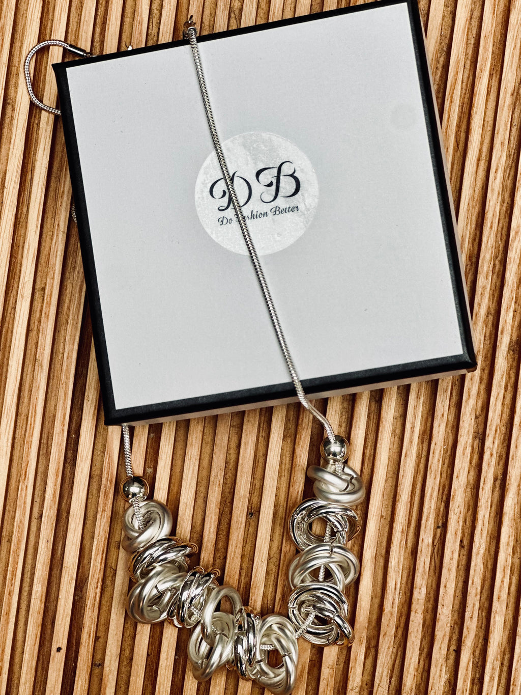 Sculptural Silver Circle Necklace, Modern Statement Jewellery, Contemporary Design