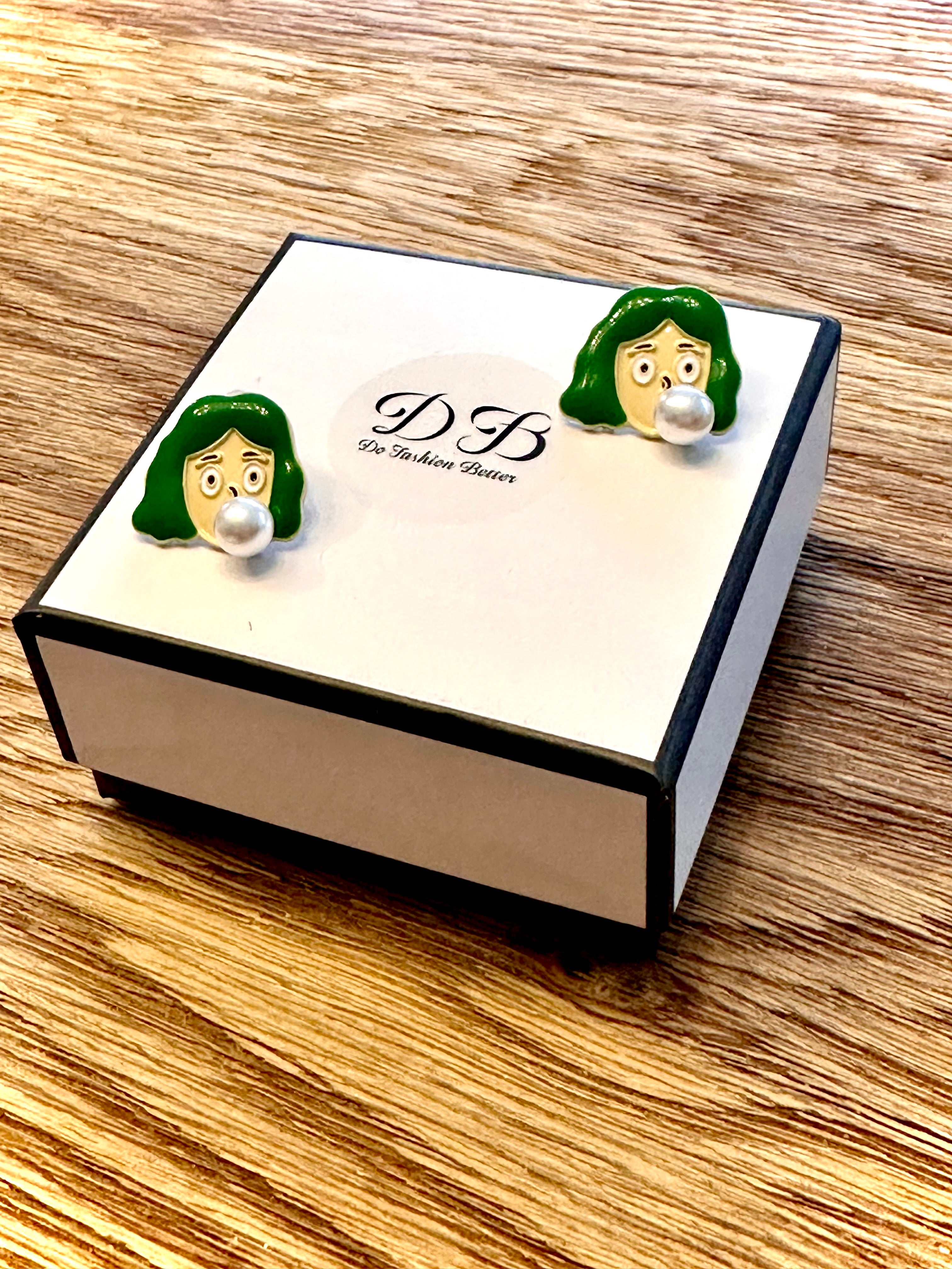 Funky Girl Face Earrings