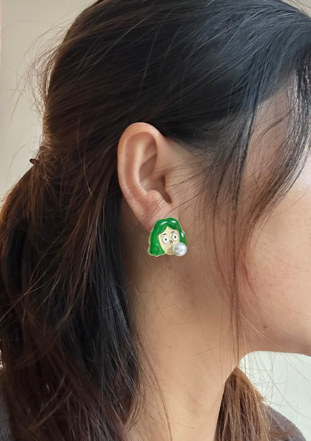 Funky Girl Face Earrings