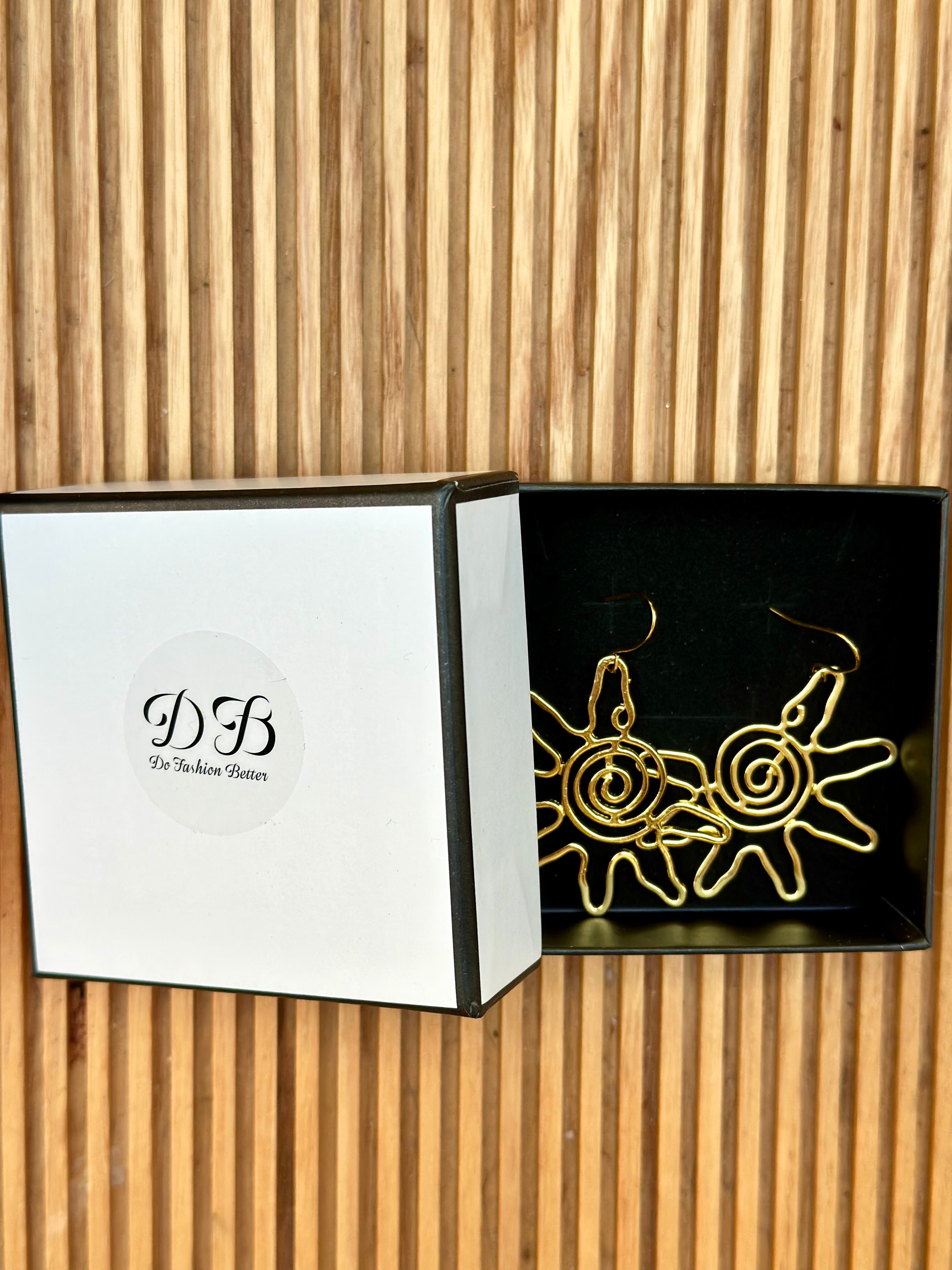 Golden Sun Statement Earrings
