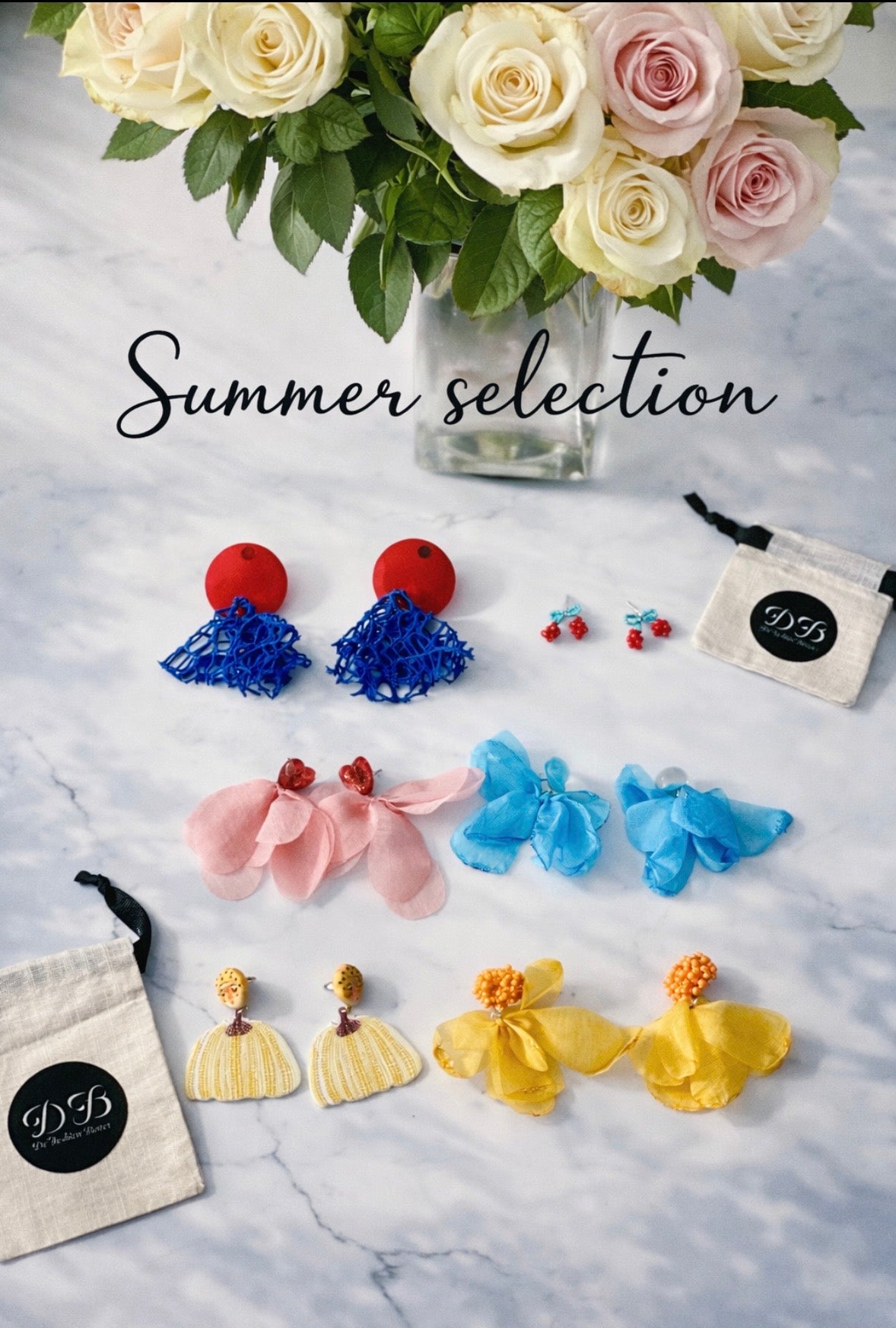 Blush Petal Statement Earrings