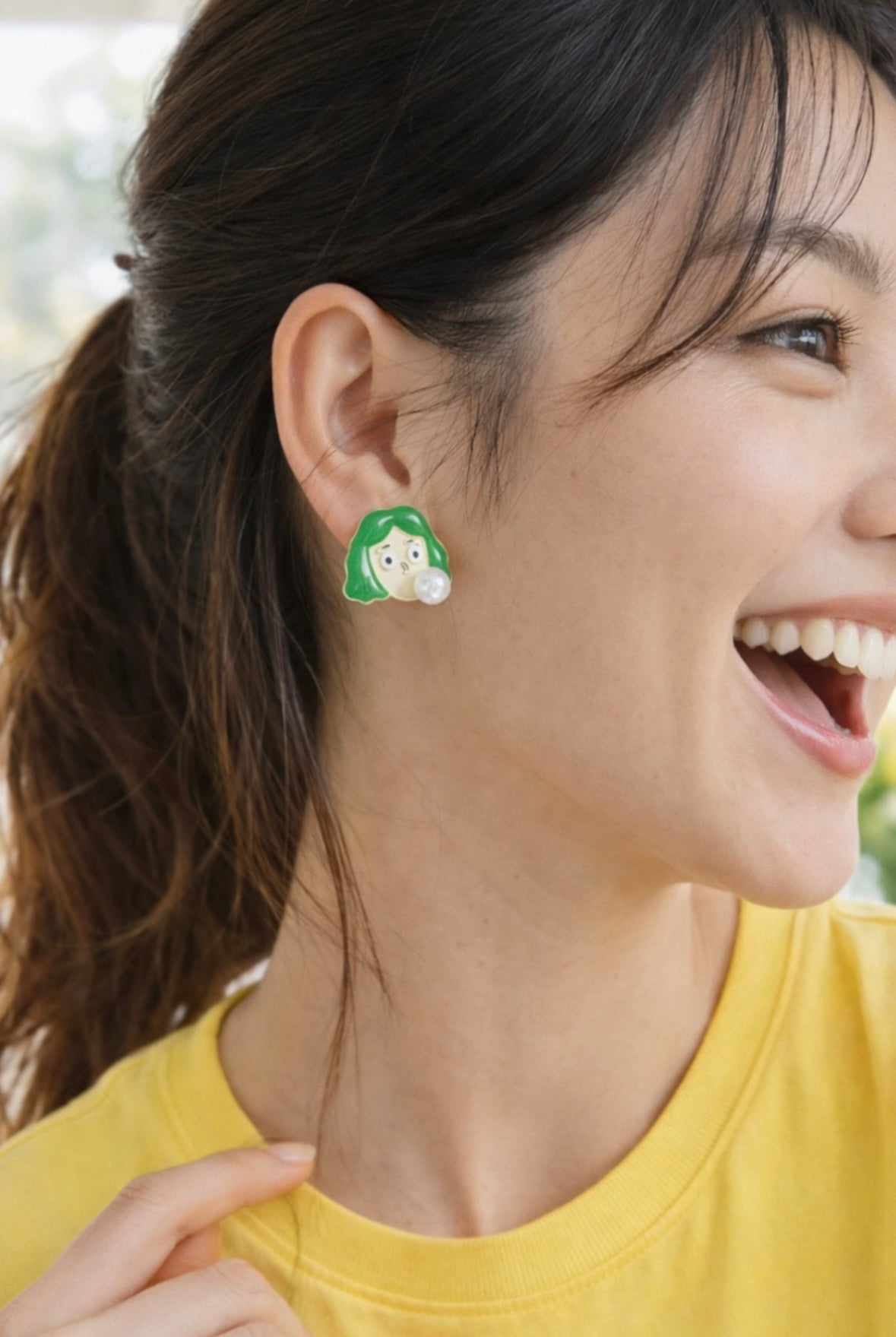 Funky Girl Face Earrings